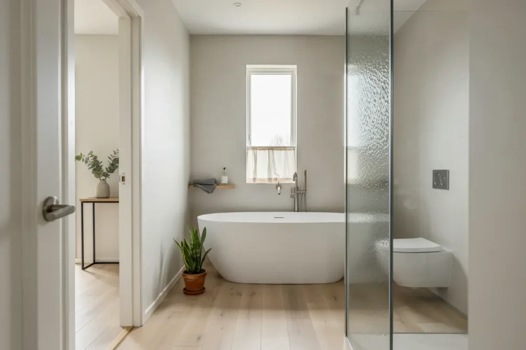 renovering av badrum och hall i villa i teckomatorp